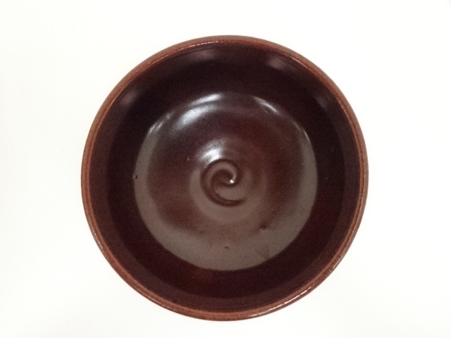 道具 ] - 道具 新庄焼 四代 涌井弥瓶造 鉄赤釉茶碗（共箱